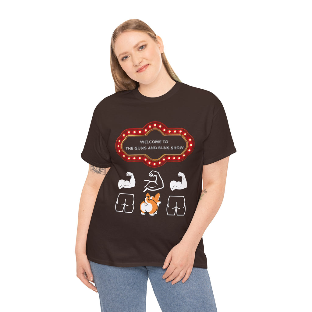 Corgi Buns & Guns Show Graphic Tee