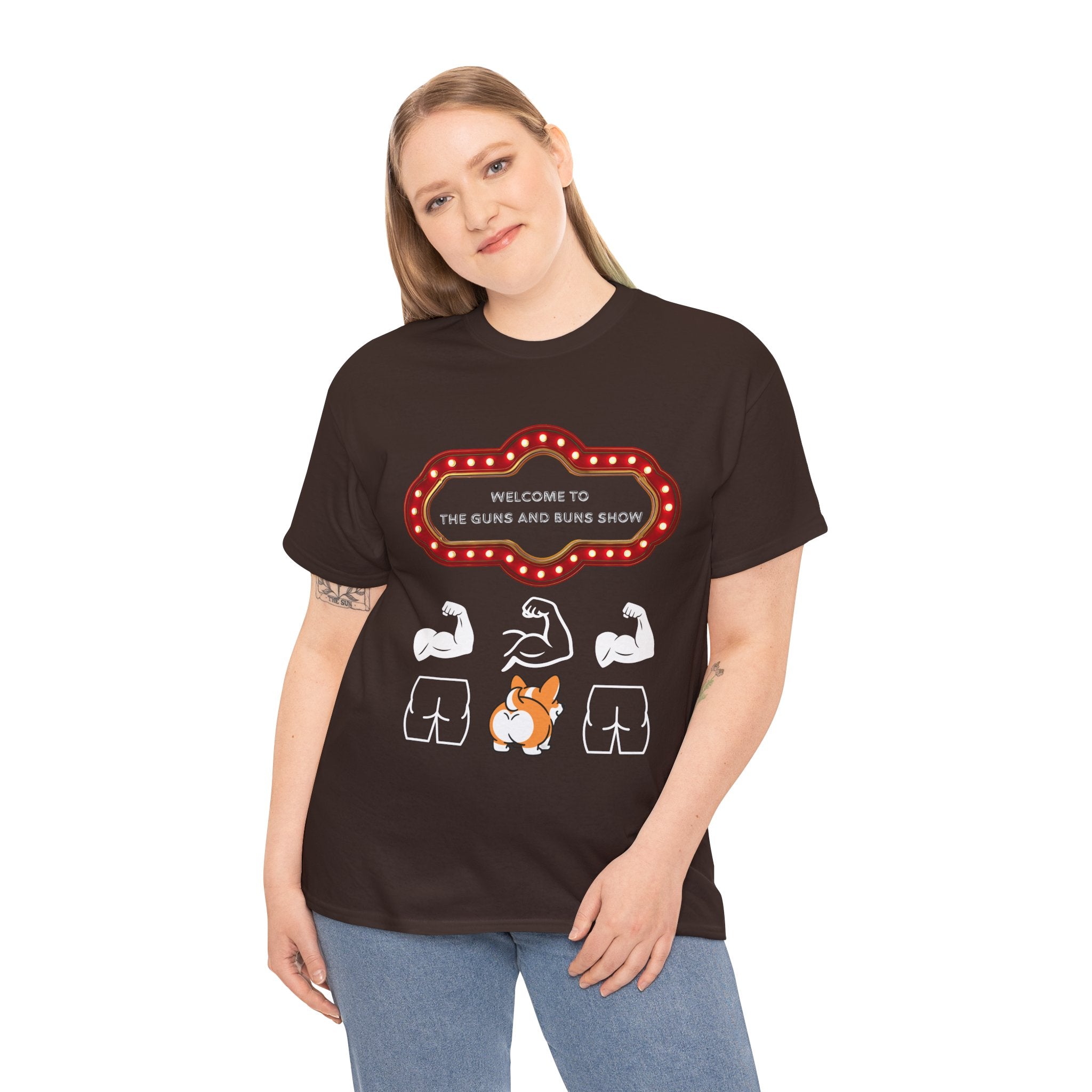 Corgi Buns & Guns Show Graphic Tee