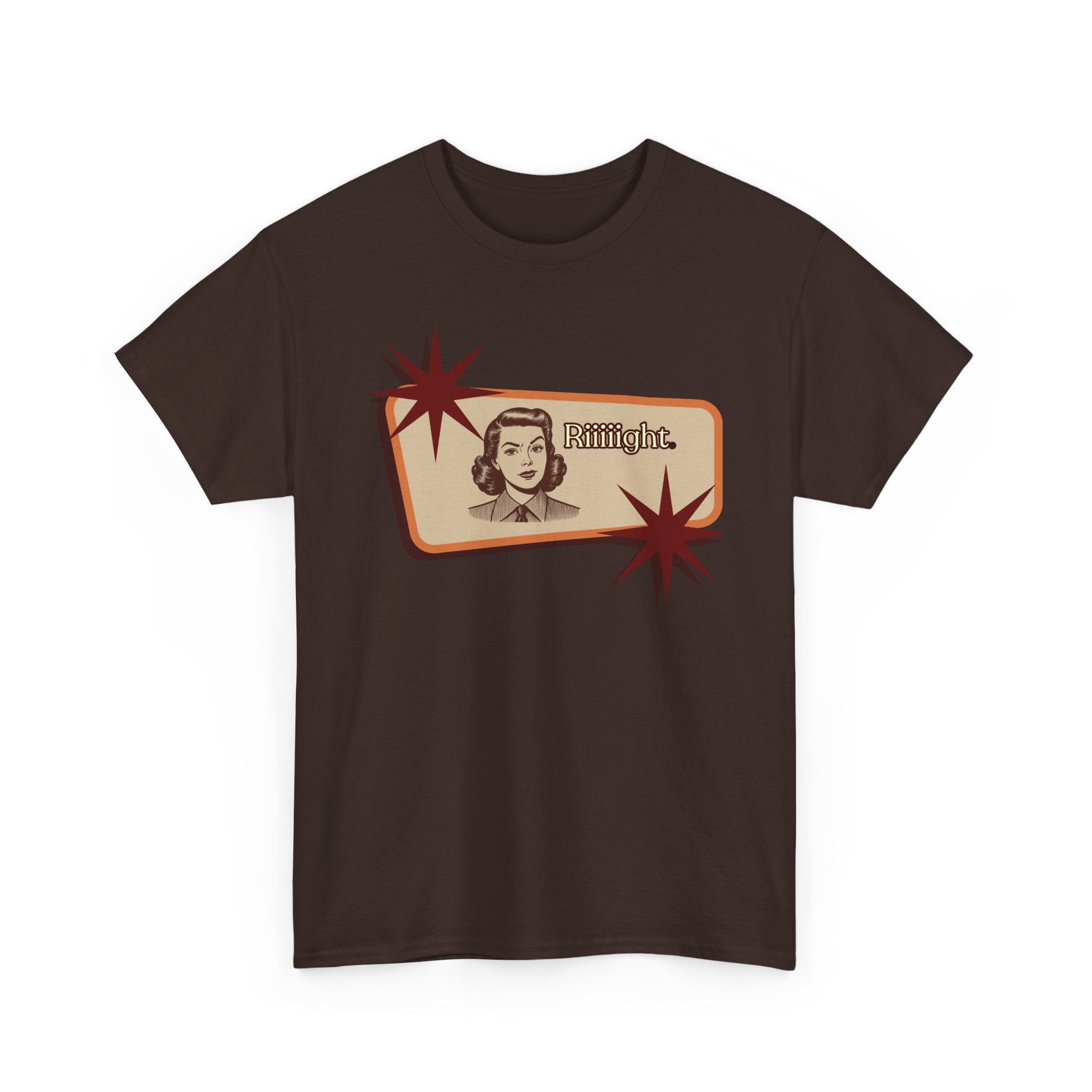 "Riiiiight" Funny Graphic Tee | Vintage, Sarcastic Humor Shirt