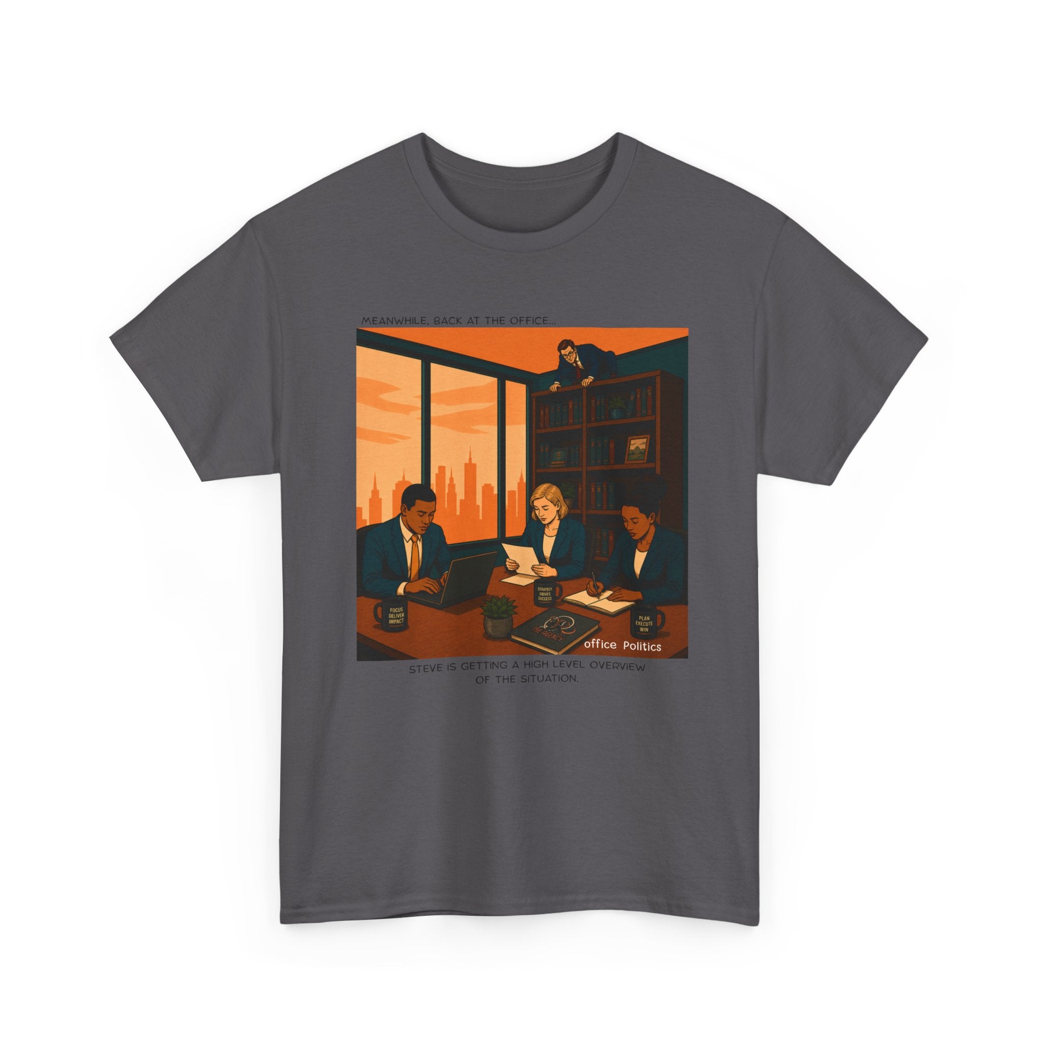 office Politics Retro T-Shirt — Steve's Overview Vintage Style Graphic Tee