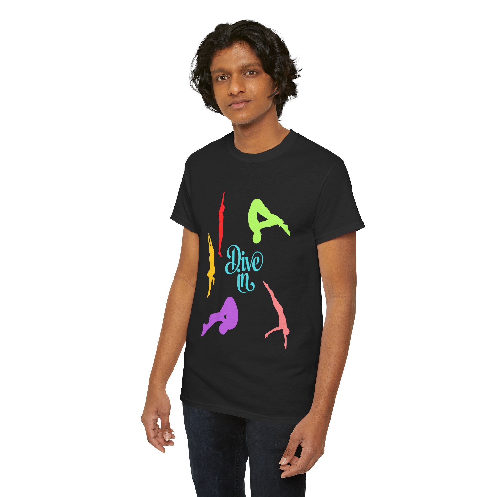 Colorful Dive In Unisex Heavy Cotton Tee