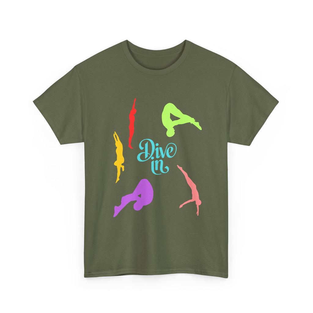 Colorful Dive In Unisex Heavy Cotton Tee