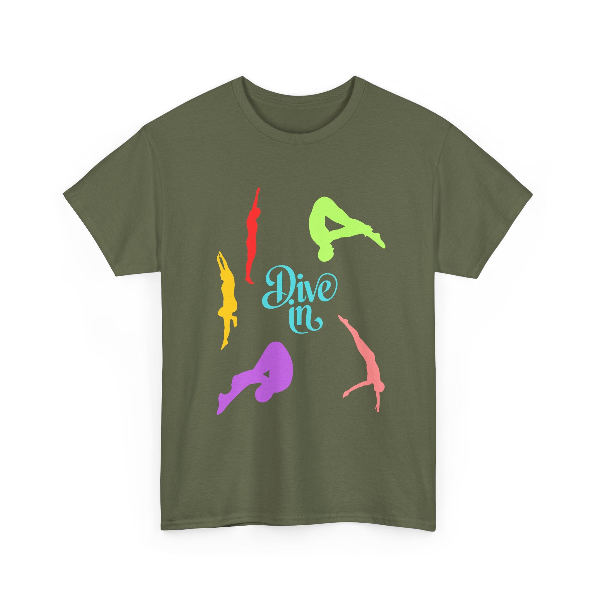 Colorful Dive In Unisex Heavy Cotton Tee
