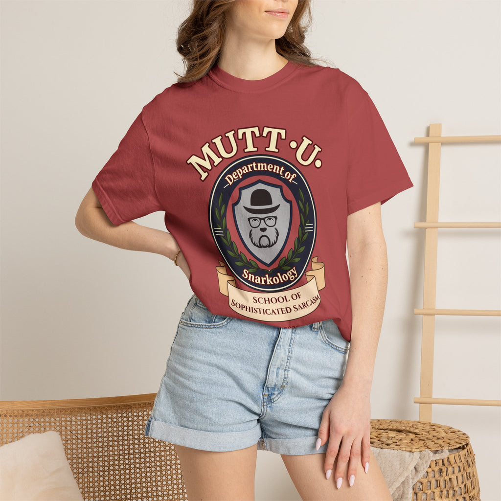Mutt-U School Campus T-Shirt — Curated and Refined Mutt Logo Graphic Tee