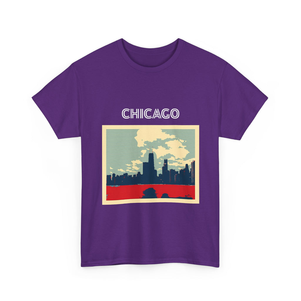 Chicago Skyline Unisex Heavy Cotton Tee