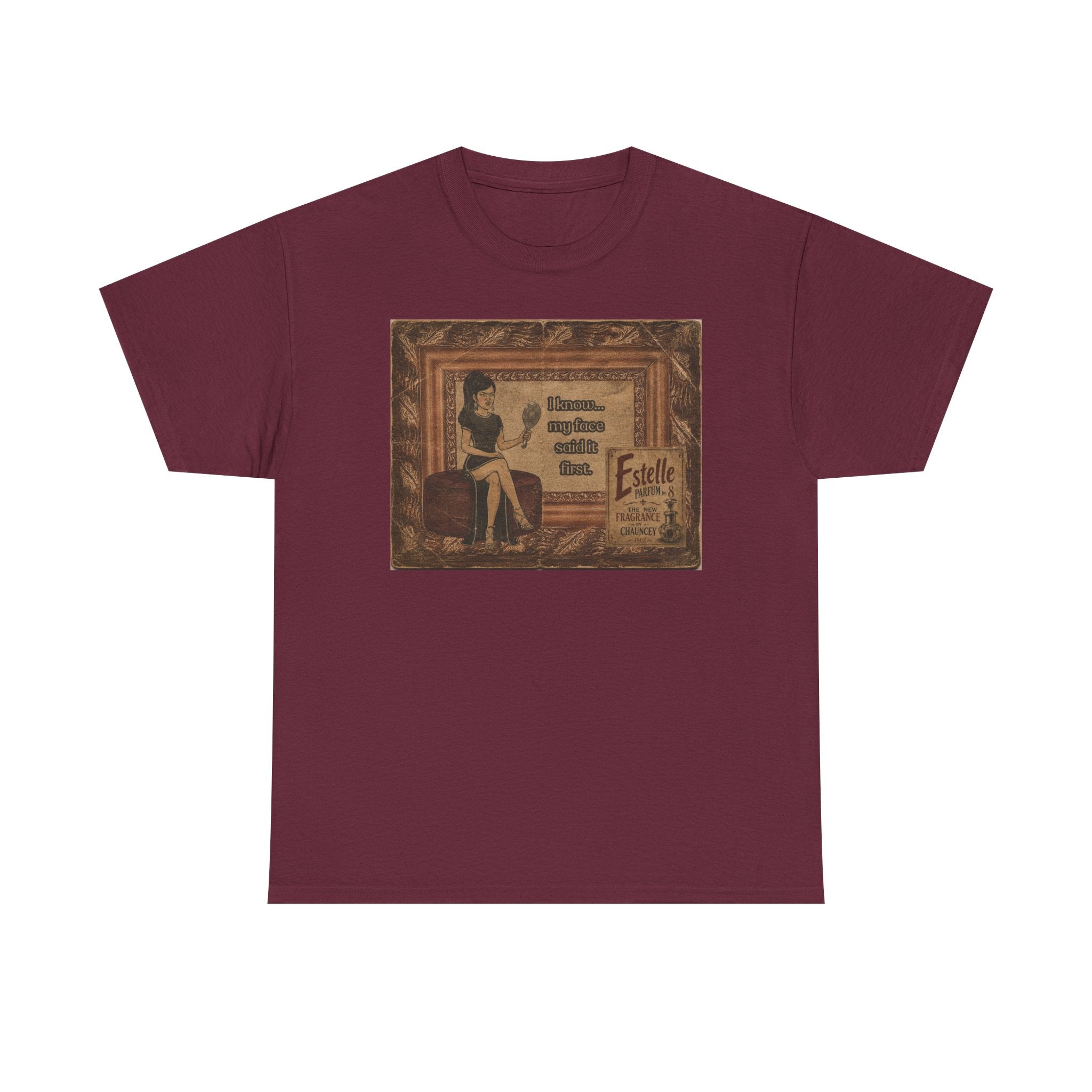 I know My Face Retro T-Shirt — Estelle Parfum Vintage Style Graphic Tee