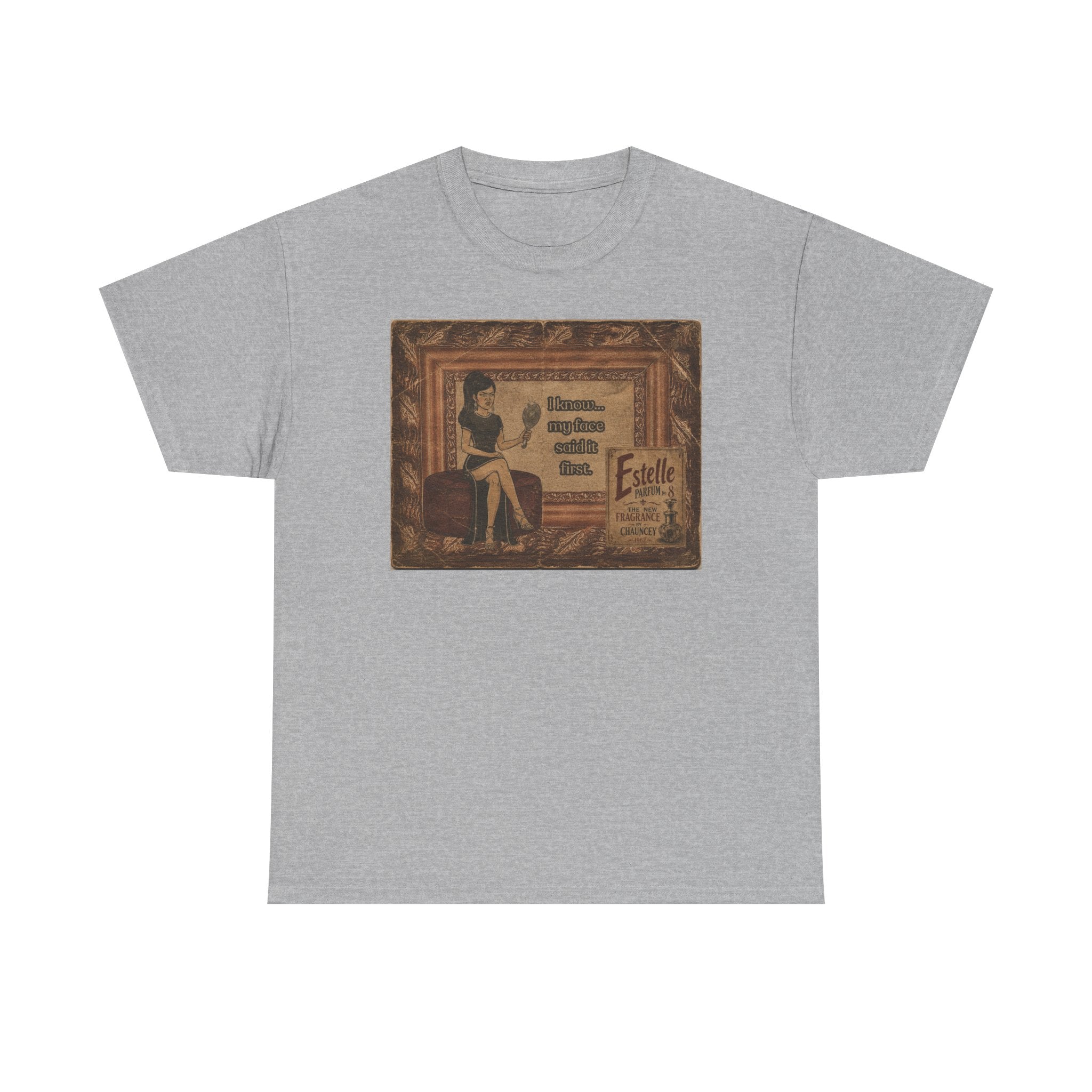 I know My Face Retro T-Shirt — Estelle Parfum Vintage Style Graphic Tee