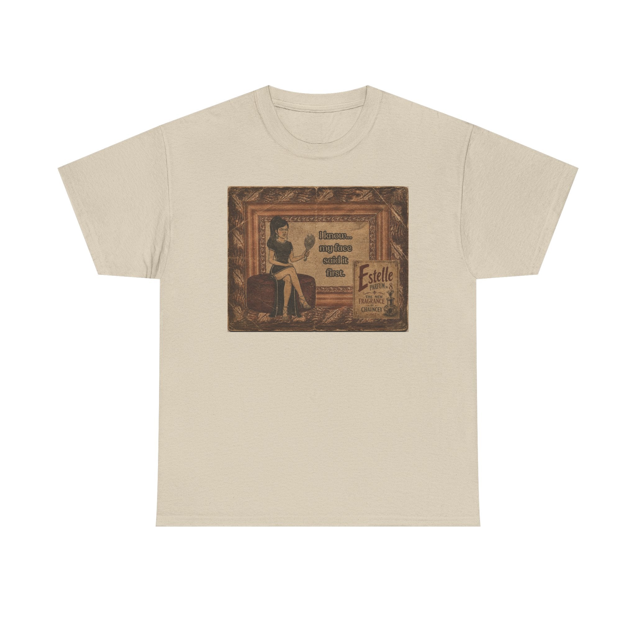 I know My Face Retro T-Shirt — Estelle Parfum Vintage Style Graphic Tee