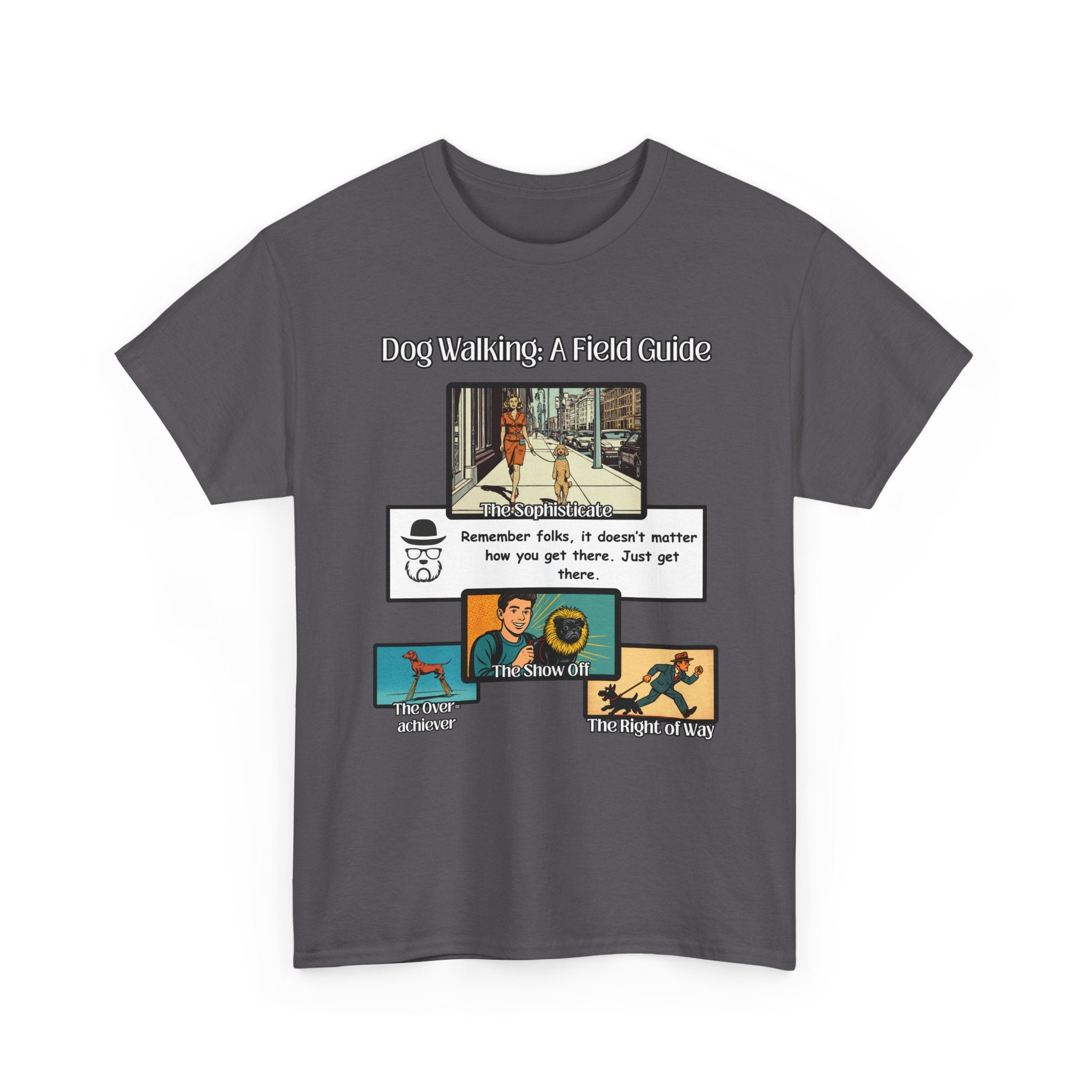 Dog Walking Guide — "Dog Walking: A Field Guide" Illustrated Graphic Tee
