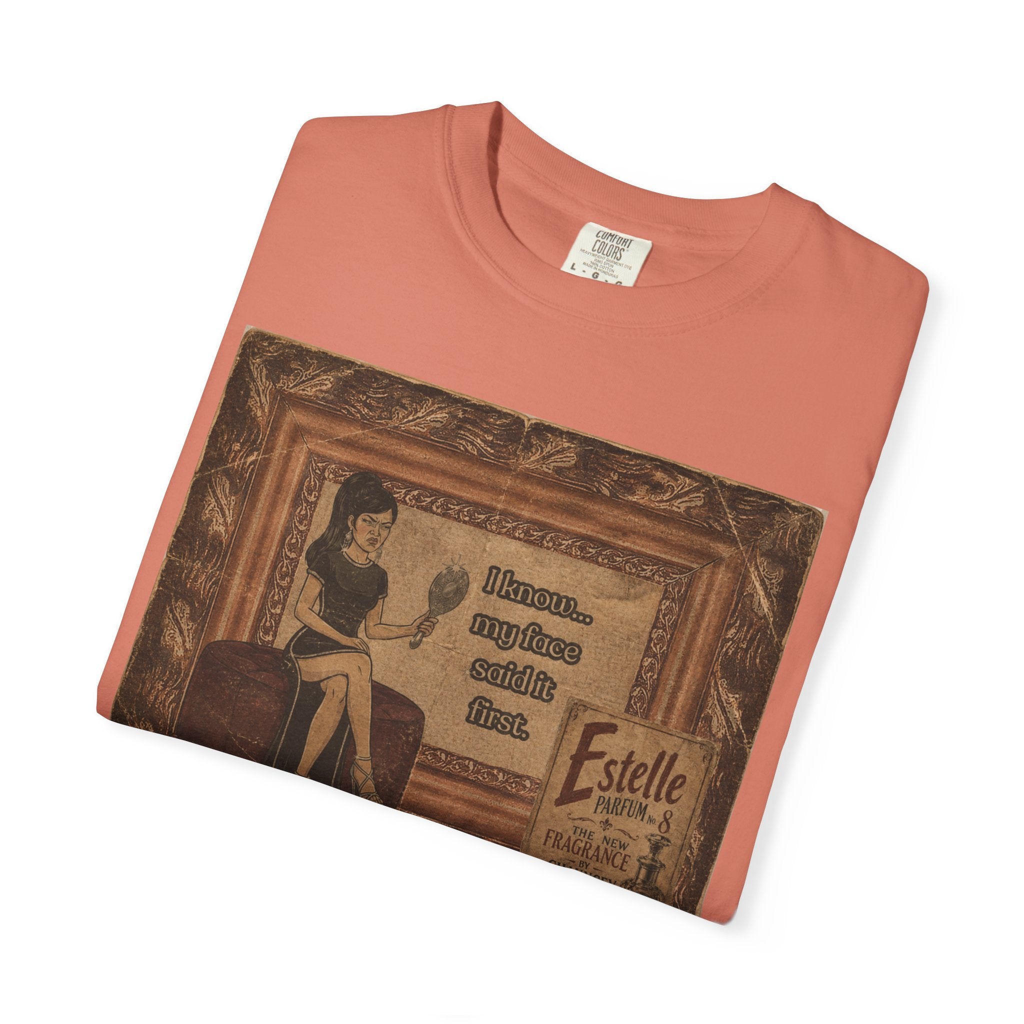 I Know My Face Retro T-Shirt — Estelle Parfum Vintage Style Graphic Tee
