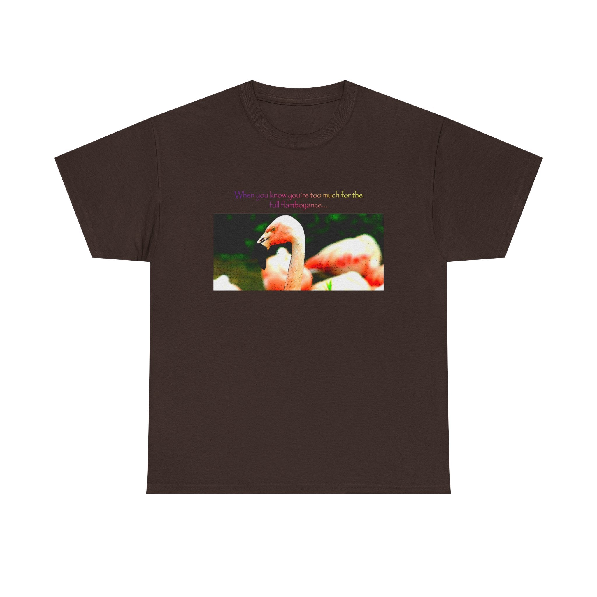 Flamingo Photo Tee — "Everyone Loves You for Who You Are" Graphic T‑Shirt