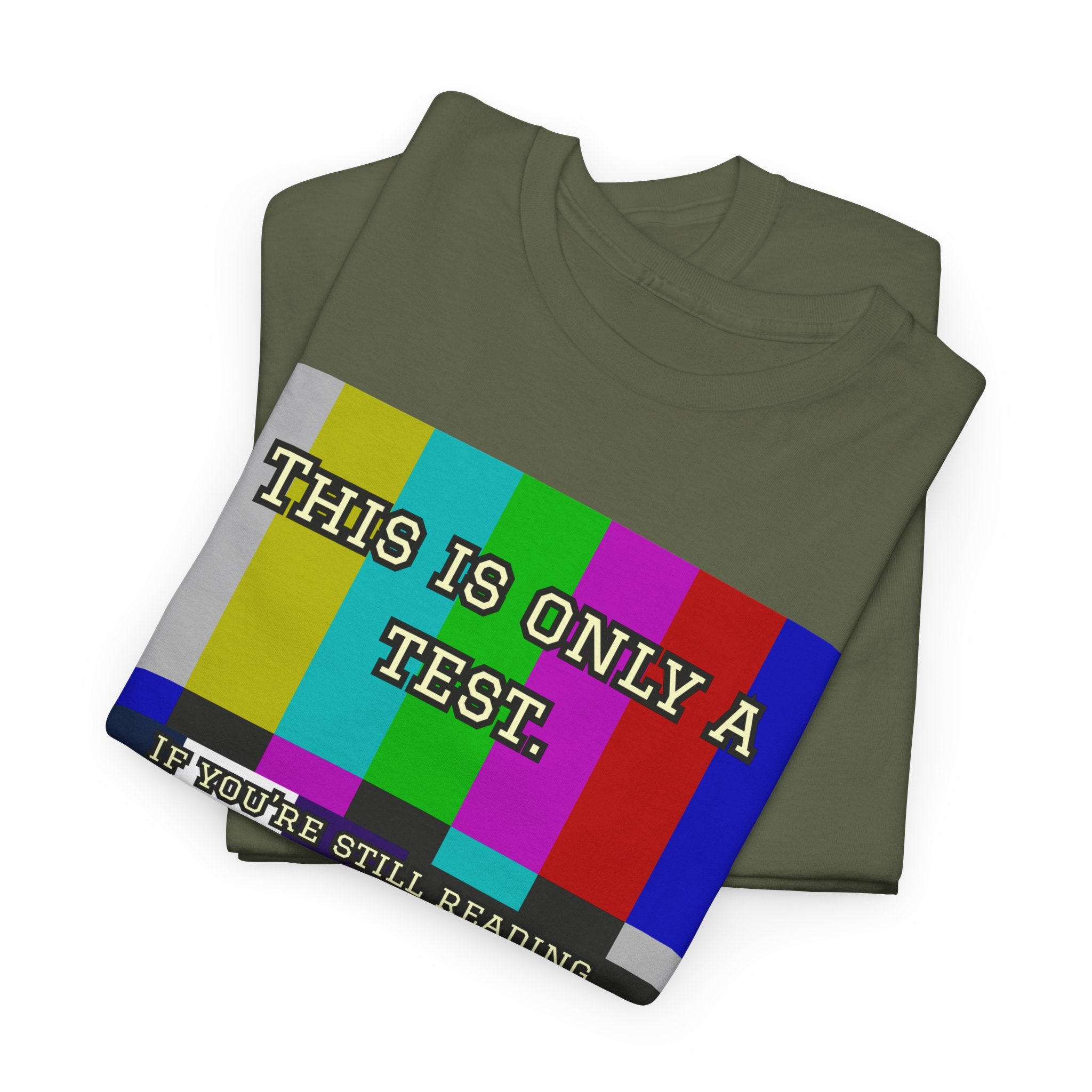 TV Test Pattern Retro T‑Shirt — This Is Only a Test Graphic Tee