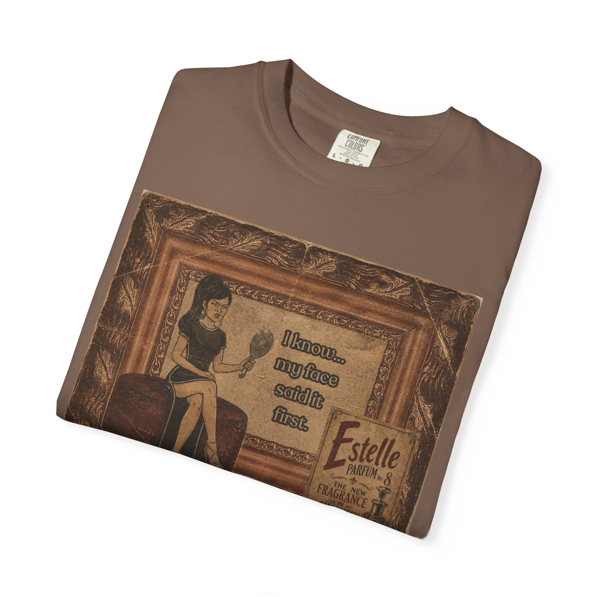I Know My Face Retro T-Shirt — Estelle Parfum Vintage Style Graphic Tee