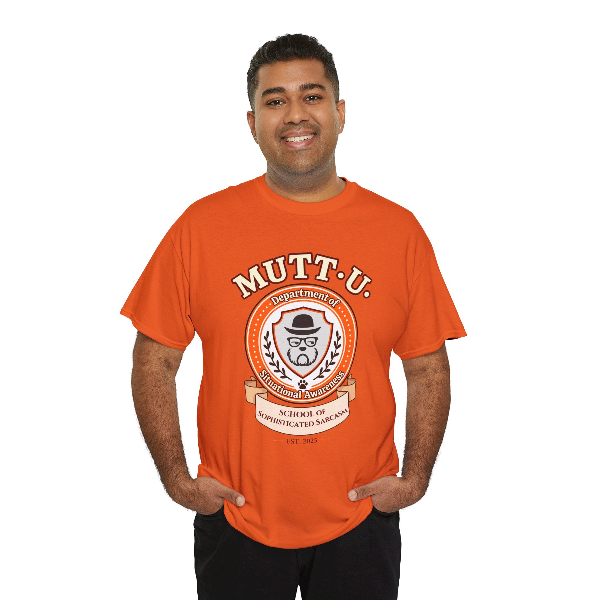 MUTT-U Campus T‑Shirt — School Sophisticated of Sarcasm Mutt Logo Graphic Tee