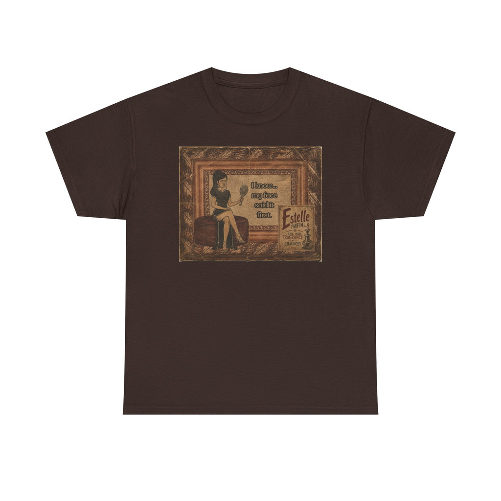 I know My Face Retro T-Shirt — Estelle Parfum Vintage Style Graphic Tee