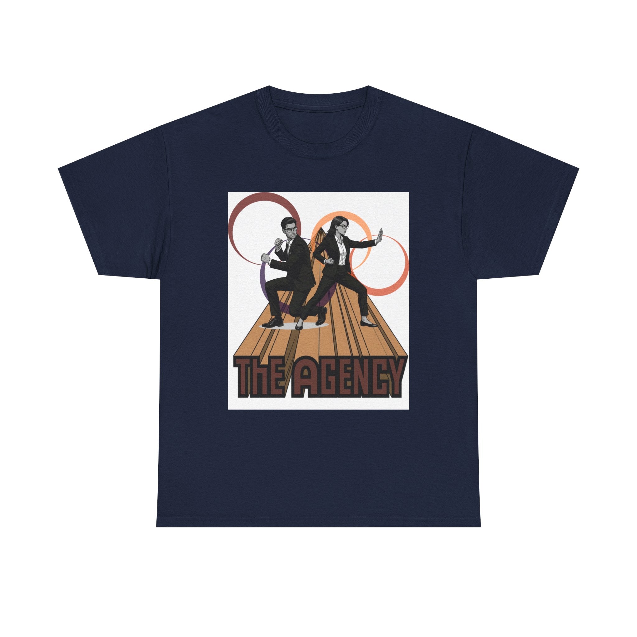 The Agency Graphic Tee — Retro Duo Vintage Poster Design