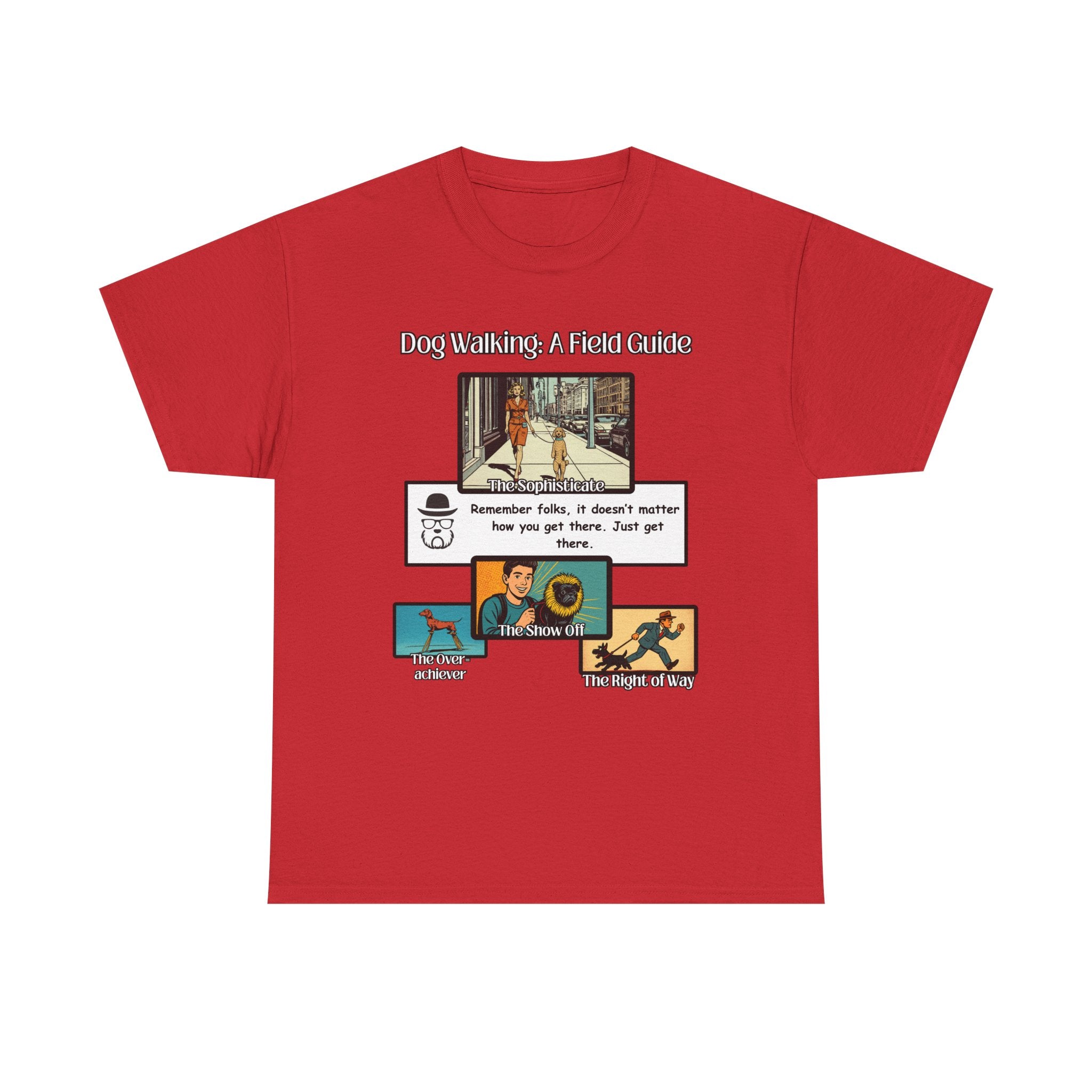 Dog Walking Guide — "Dog Walking: A Field Guide" Illustrated Graphic Tee