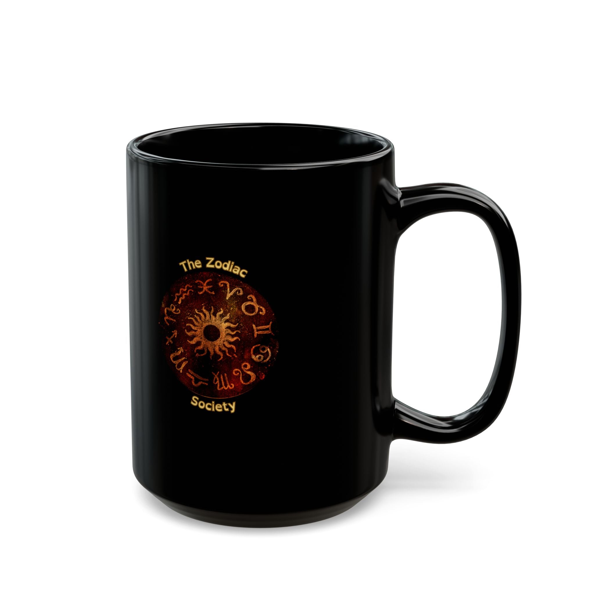 Cancer Black Studio Mug — Zodiac Society Coffee Cup (15oz)