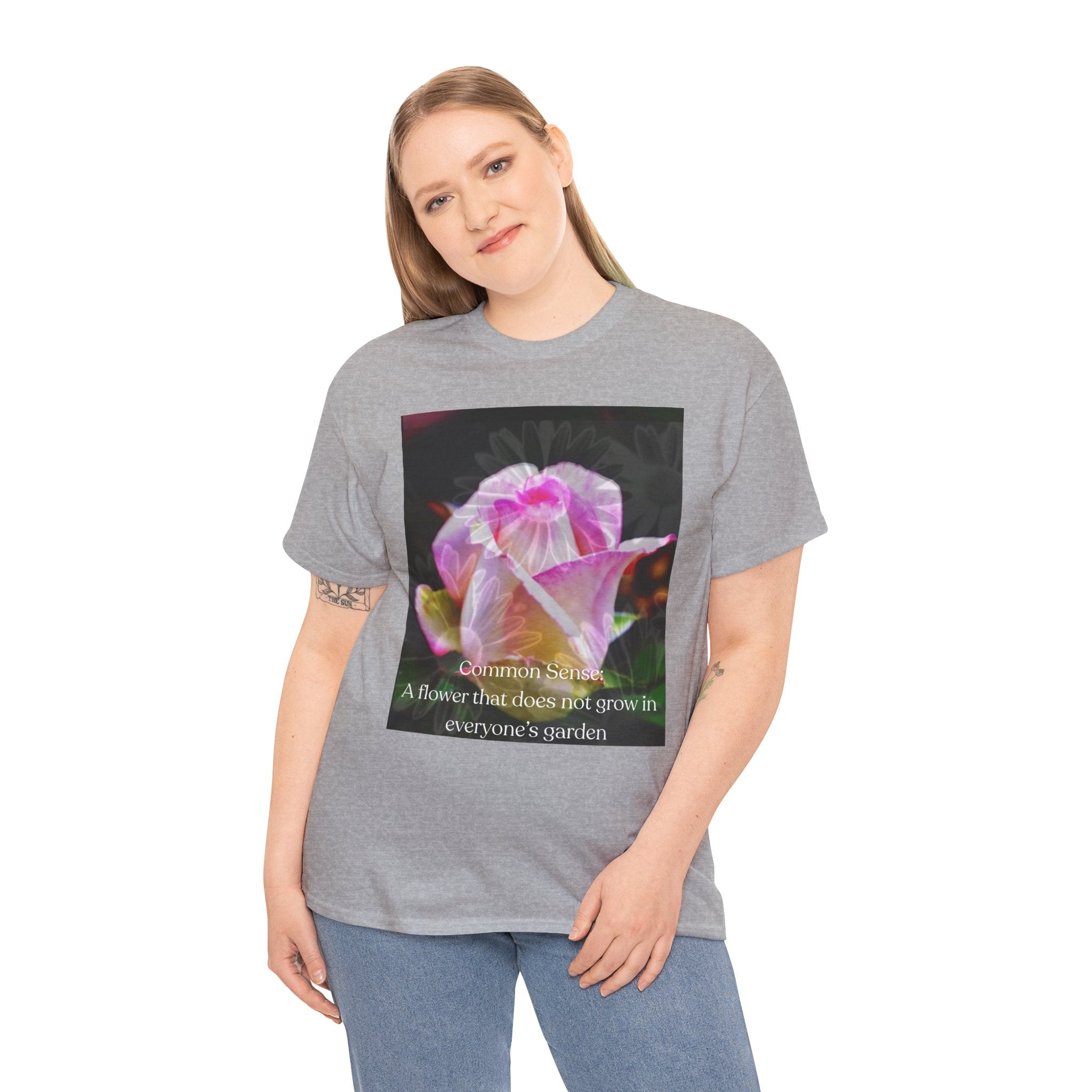 Inspirational Flower Graphic Tee - "A Flower That Didn't Grow in Everyone's Garden"