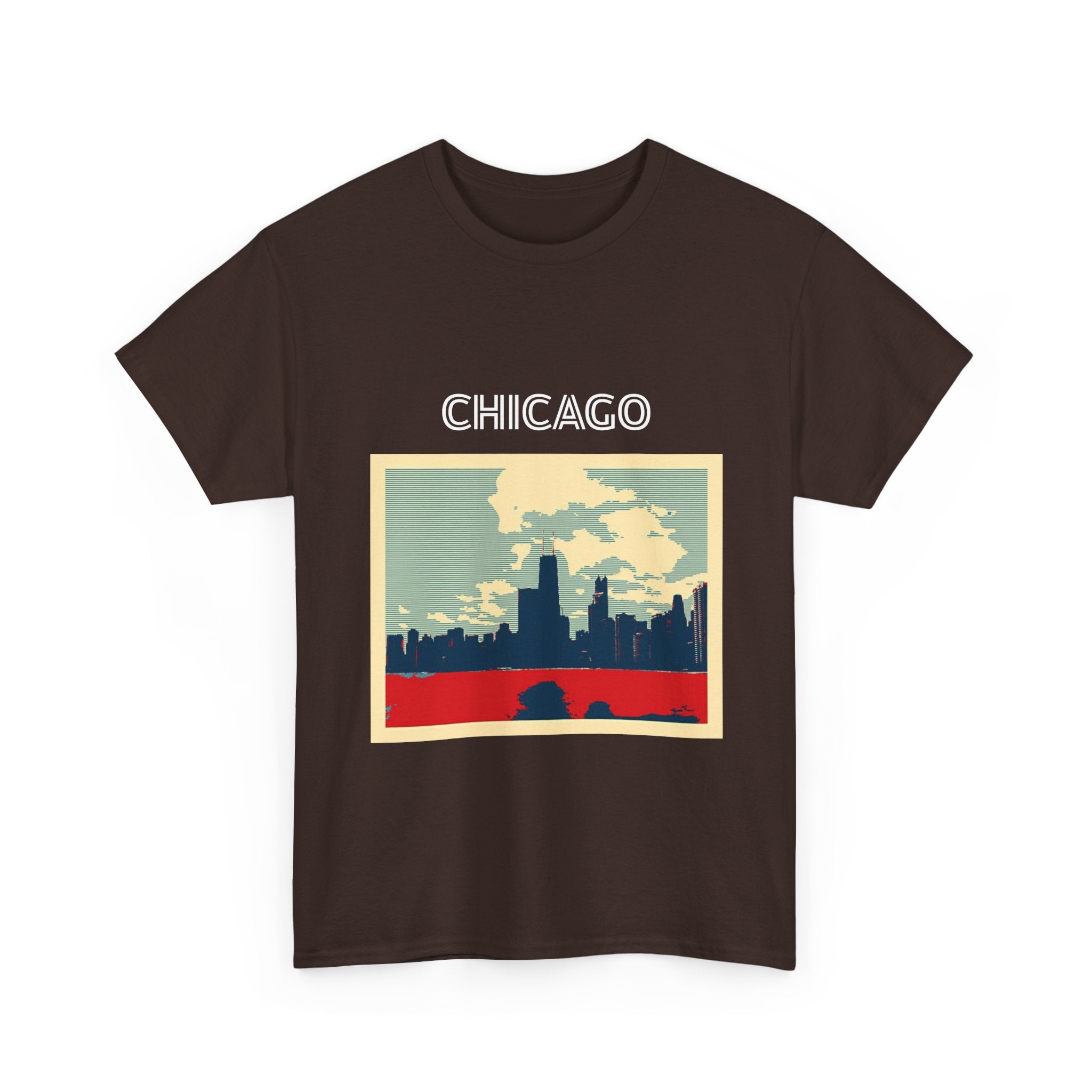 Chicago Skyline Unisex Heavy Cotton Tee