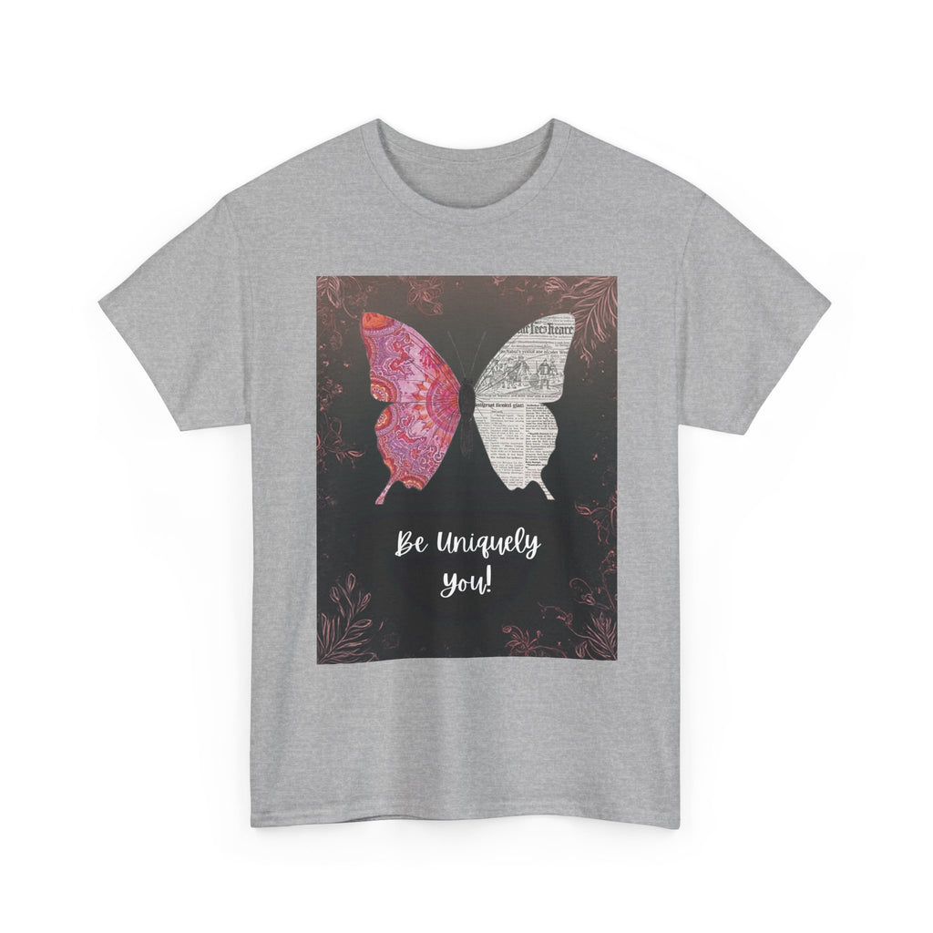 Be Uniquely You Butterfly Tee - Unisex Heavy Cotton T-Shirt