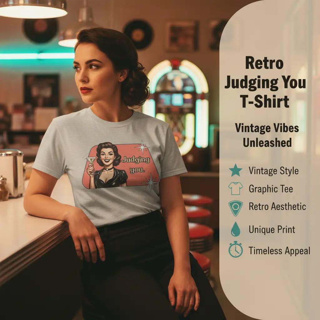 Judging You Retro T-Shirt — Vintage Style Graphic Tee