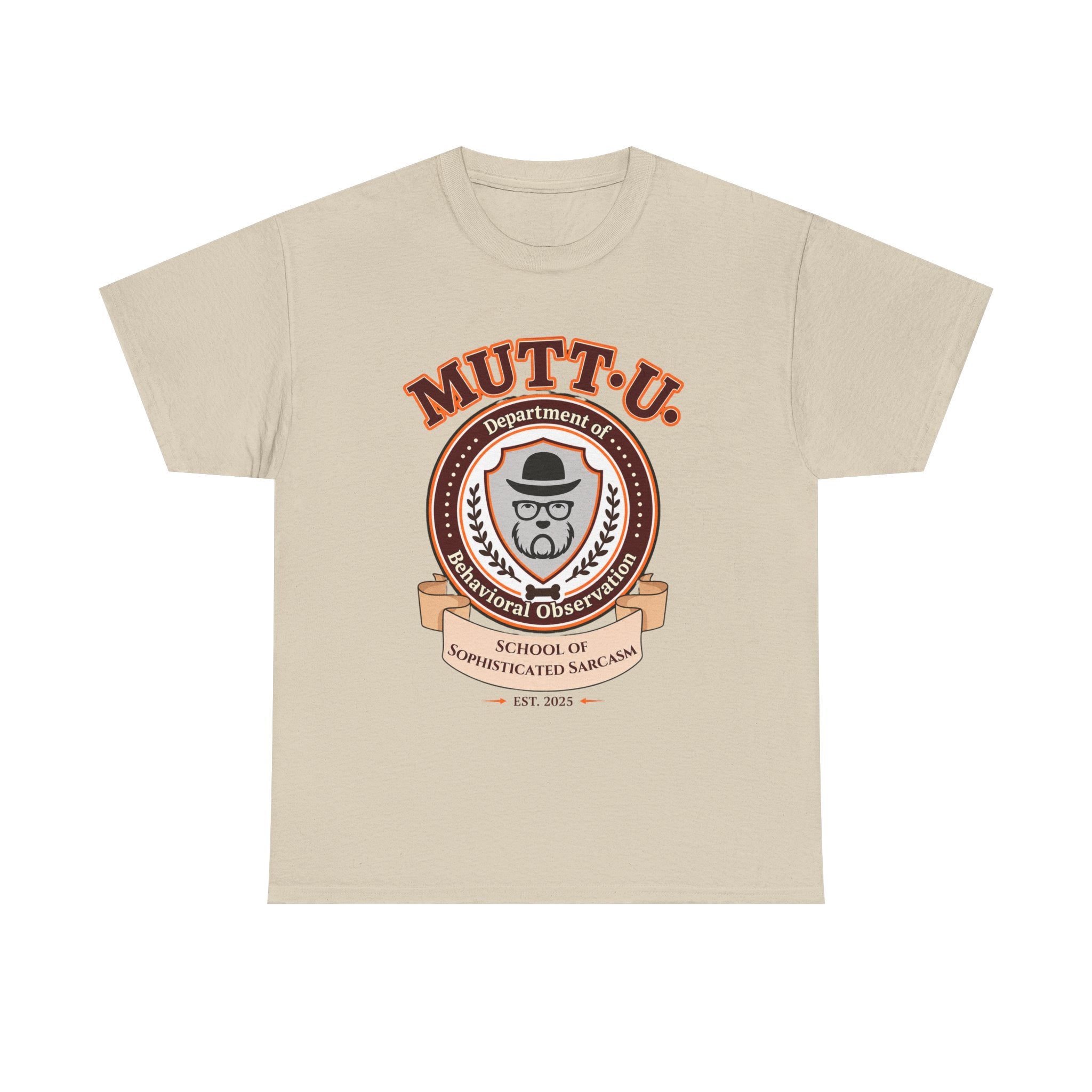 Mutt U Campus T-Shirt - Dept of Behavioral Observation Mutt Logo Graphic Tee