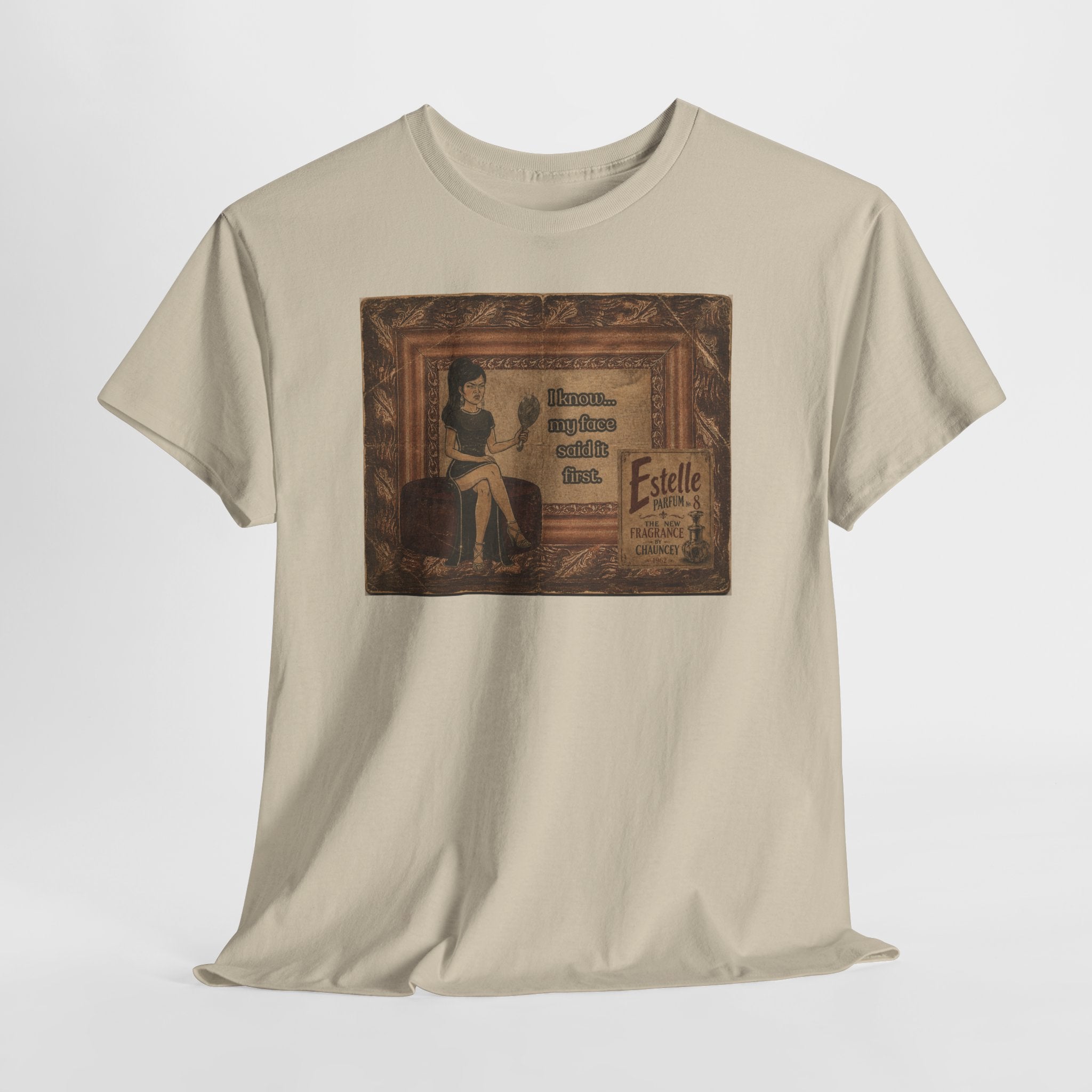 I know My Face Retro T-Shirt — Estelle Parfum Vintage Style Graphic Tee