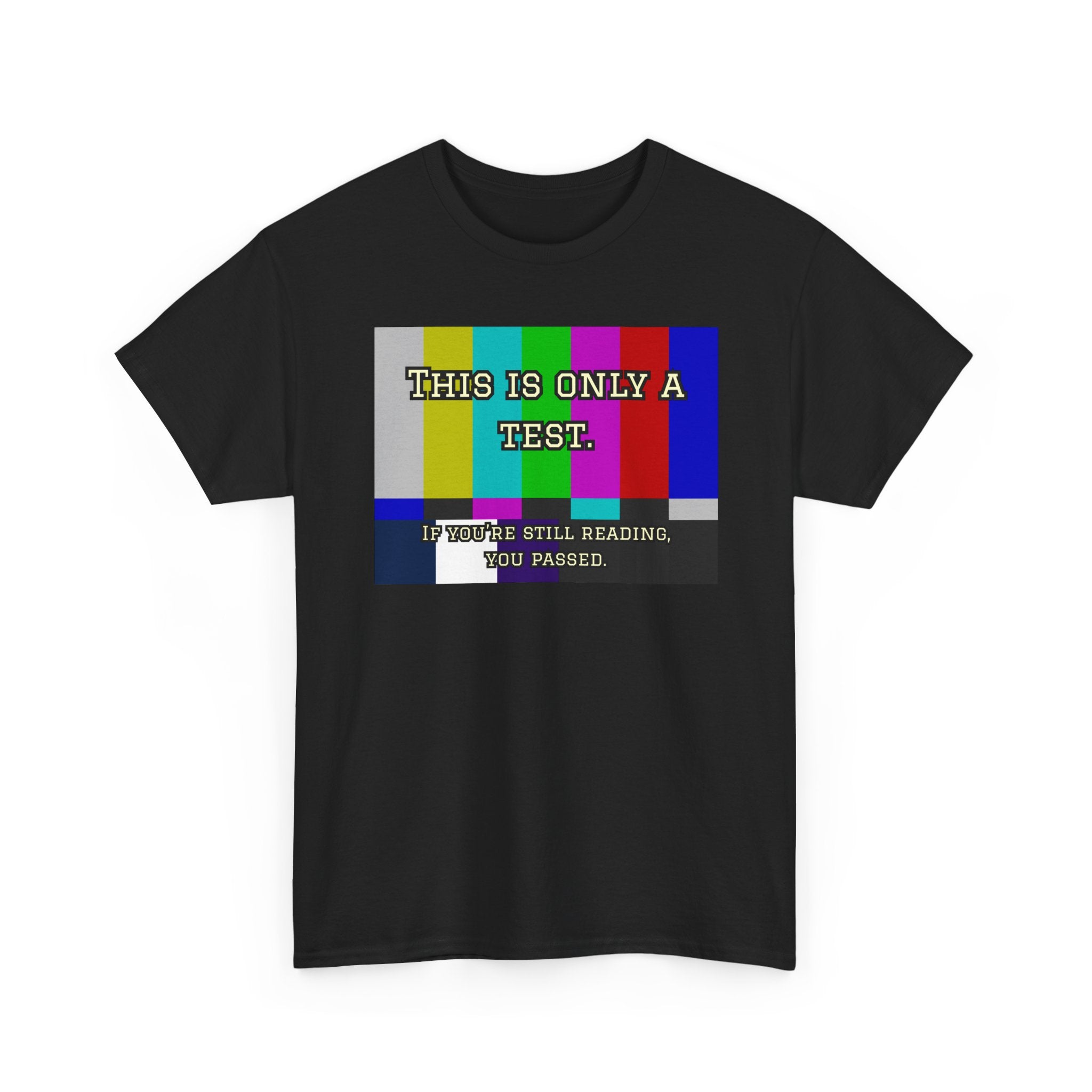 TV Test Pattern Retro T‑Shirt — This Is Only a Test Graphic Tee