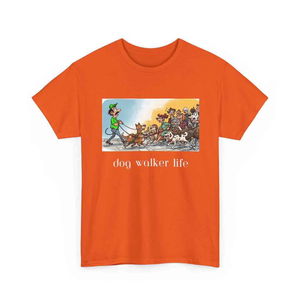 Dog Walker Life T-Shirt | Cartoon Pack of Dogs Design