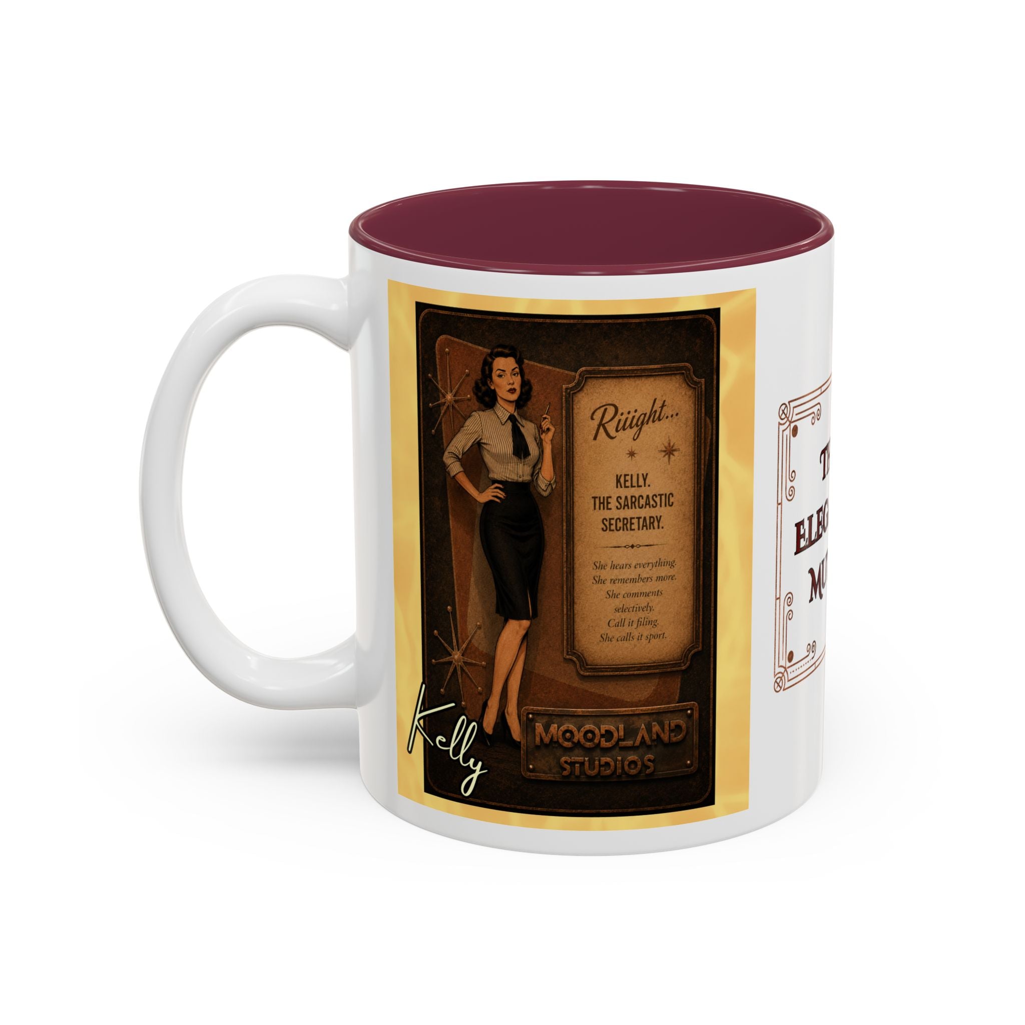 Kelly Accent Mug – Two-Tone Coffee Cup (11oz)