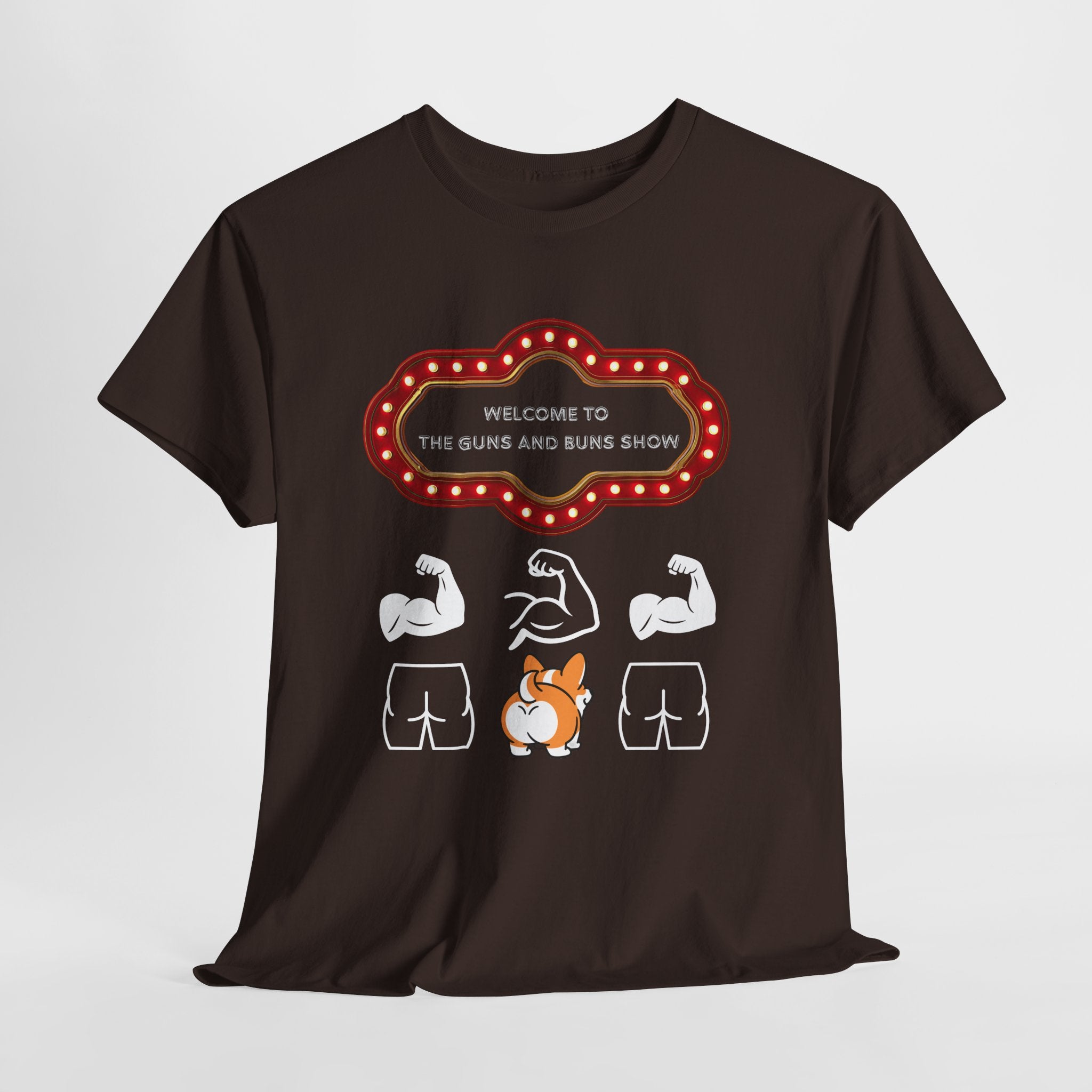 Corgi Buns & Guns Show Graphic Tee