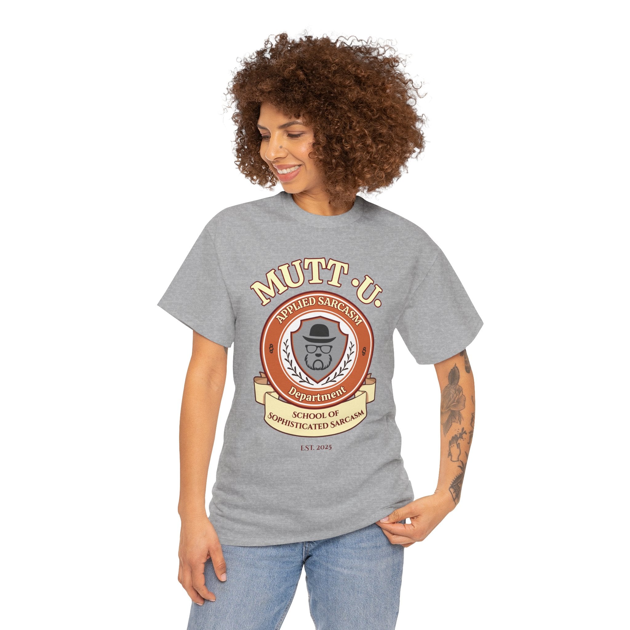 Mutt U Campus T-Shirt  —  School of Sophisticated Sarcasm Mutt Logo Graphic Tee