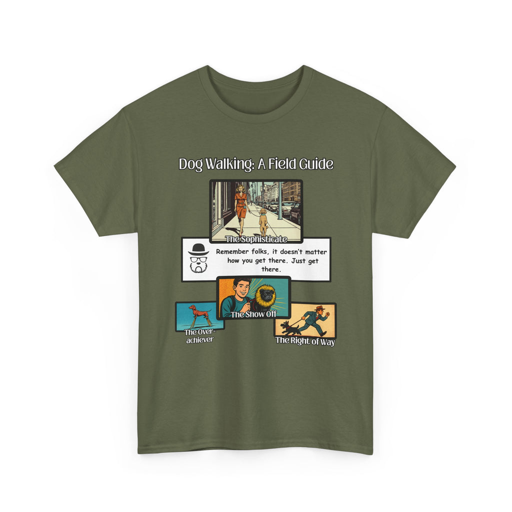 Dog Walking Guide — "Dog Walking: A Field Guide" Illustrated Graphic Tee