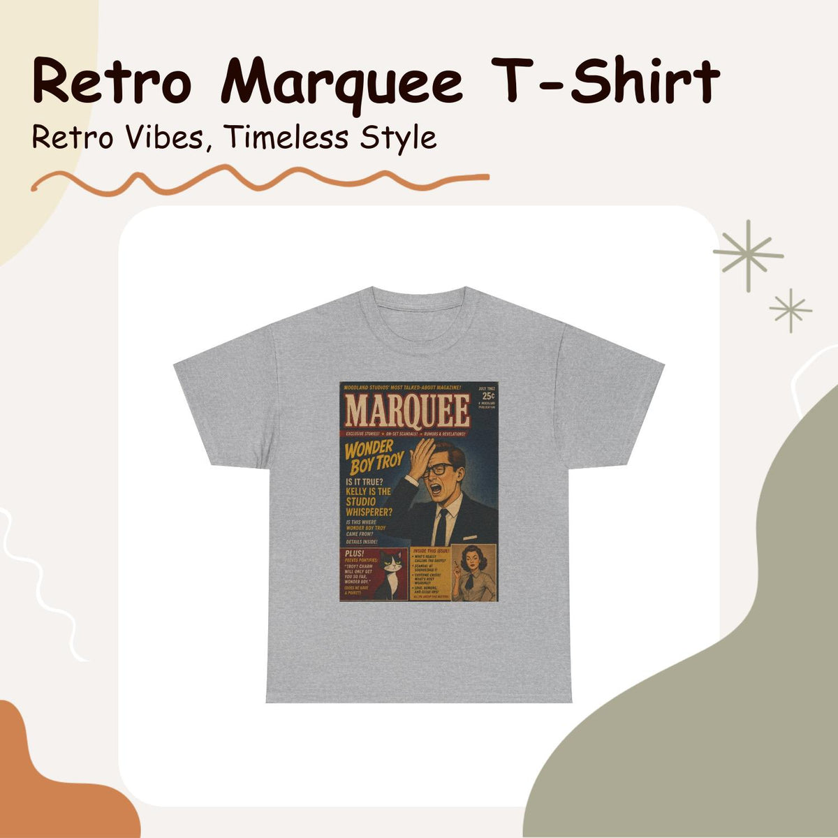 Moodland Studios Retro T-Shirt — Marquee Magazine Vintage Graphic Tee