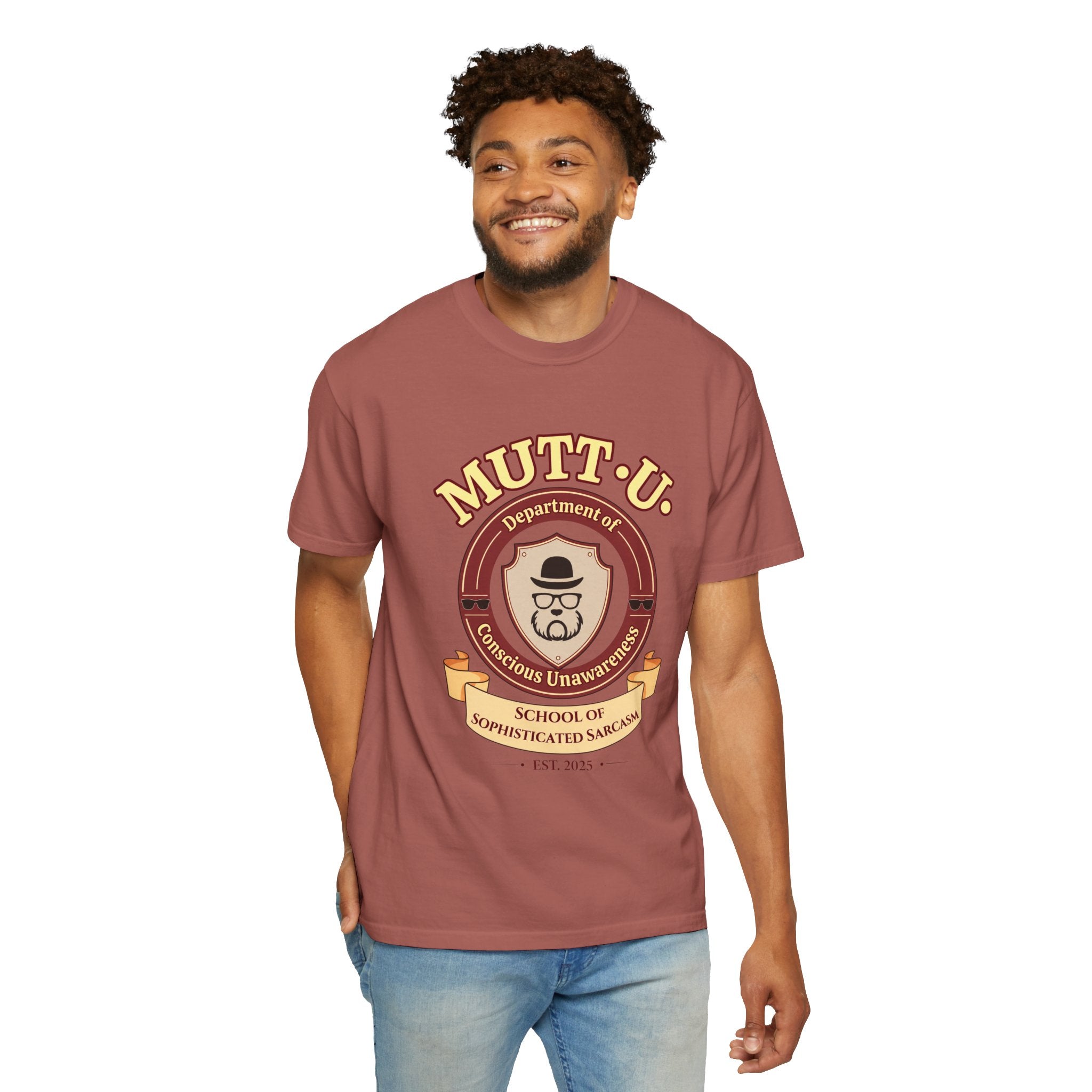 Mutt-U Campus T-Shirt - Dept of Conscious Unawareness Refined Graphic Tee