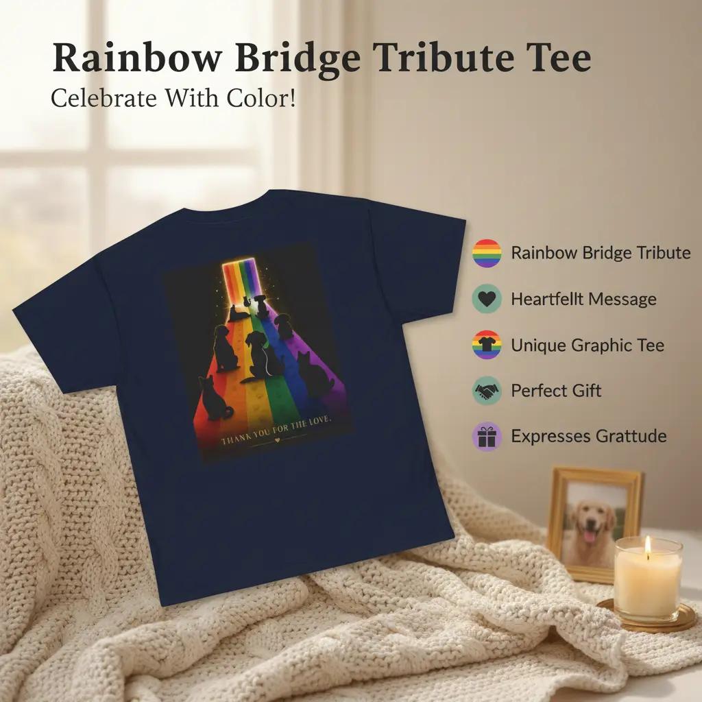 Rainbow Bridge Tribute Graphic Tee— Thank You For the Love