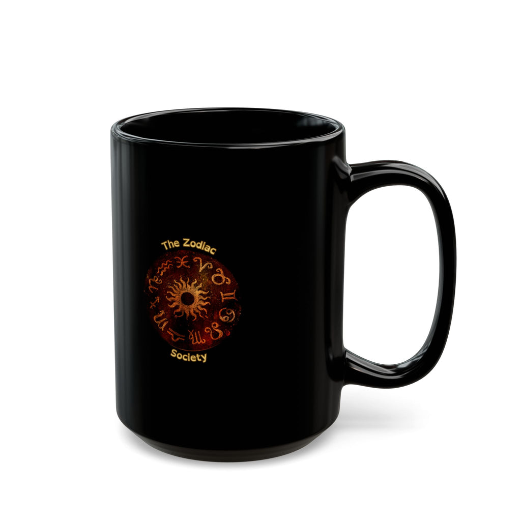 Virgo Black Constellation Mug — Zodiac Society Coffee Cup (15oz)