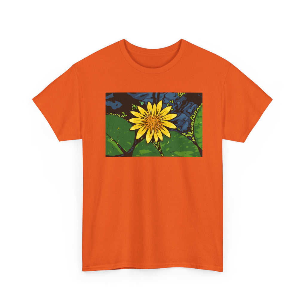 Lily Pad Floral Tee - Unisex Heavy Cotton Shirt