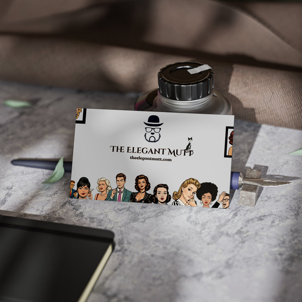 Business Card — The Elegant Mutt Logo Card (Professional Graphic Tee Brand)