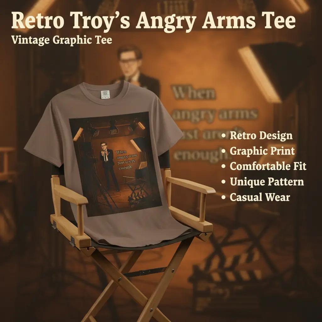 Troy's Angry Arms Retro T-Shirt — Vintage Style Graphic Tee