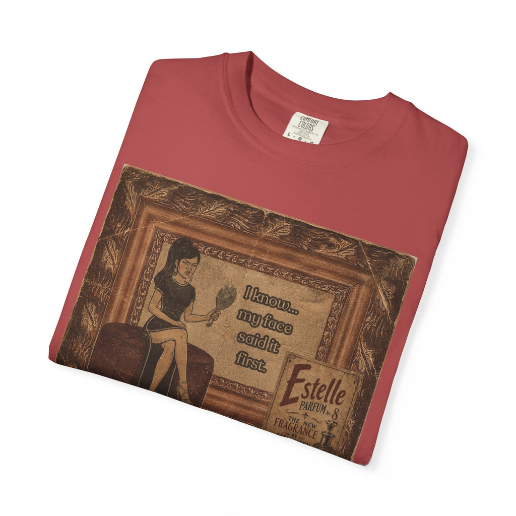 I Know My Face Retro T-Shirt — Estelle Parfum Vintage Style Graphic Tee