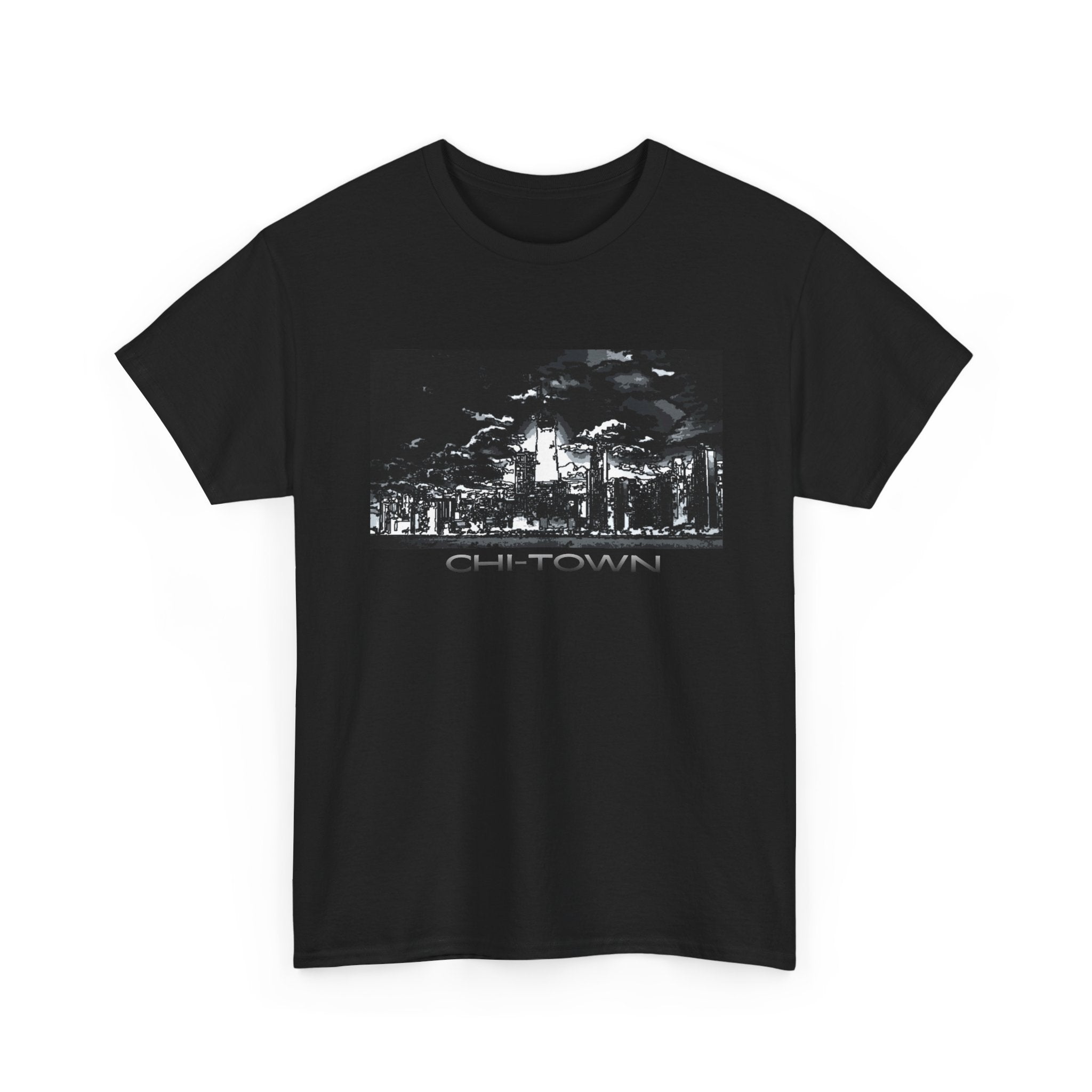 Chi-Town Skyline Tee — Chicago Night Cityscape T-Shirt