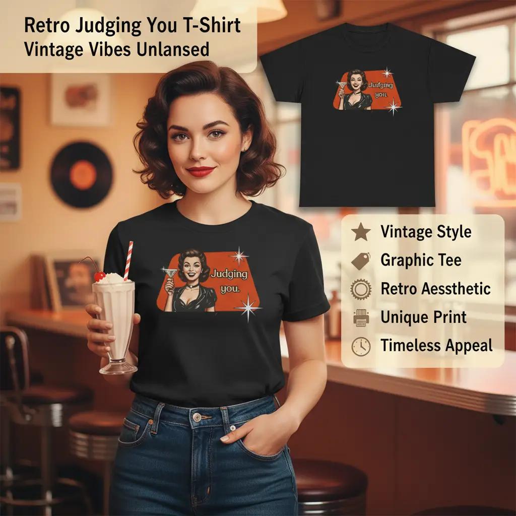Judging You Retro T-Shirt — Vintage Style Graphic Tee