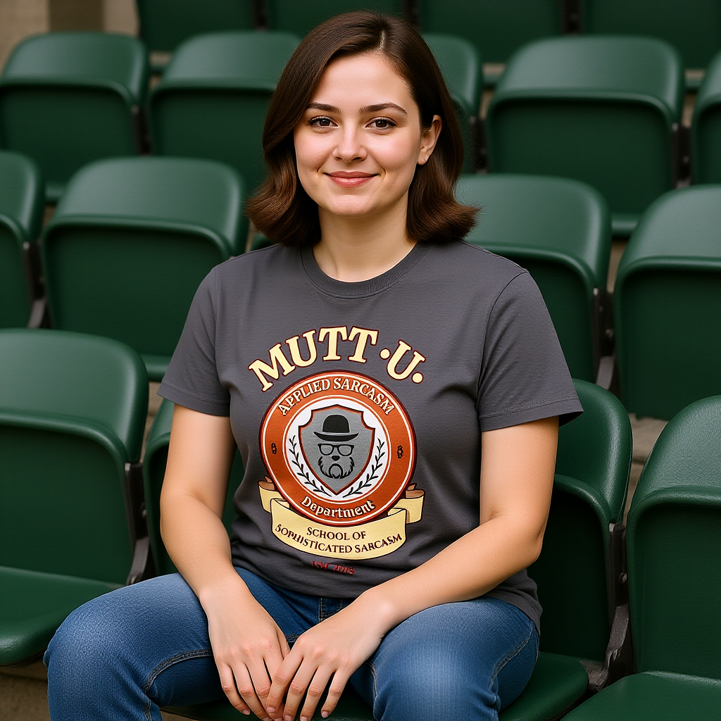 Mutt U Campus T-Shirt  —  School of Sophisticated Sarcasm Mutt Logo Graphic Tee