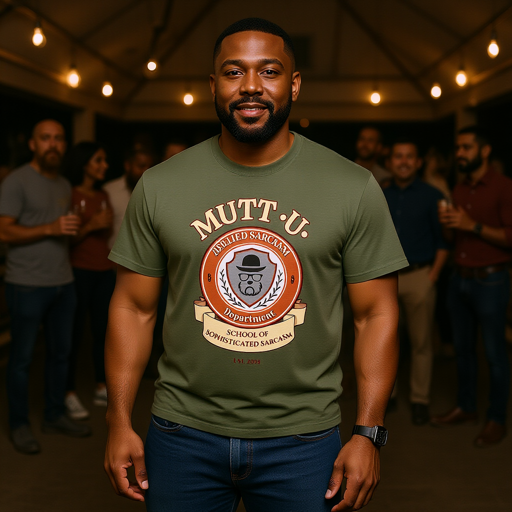 Mutt U Campus T-Shirt  —  School of Sophisticated Sarcasm Mutt Logo Graphic Tee