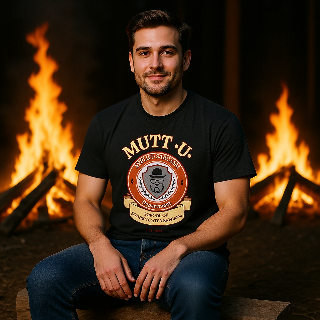 Mutt U Campus T-Shirt  —  School of Sophisticated Sarcasm Mutt Logo Graphic Tee