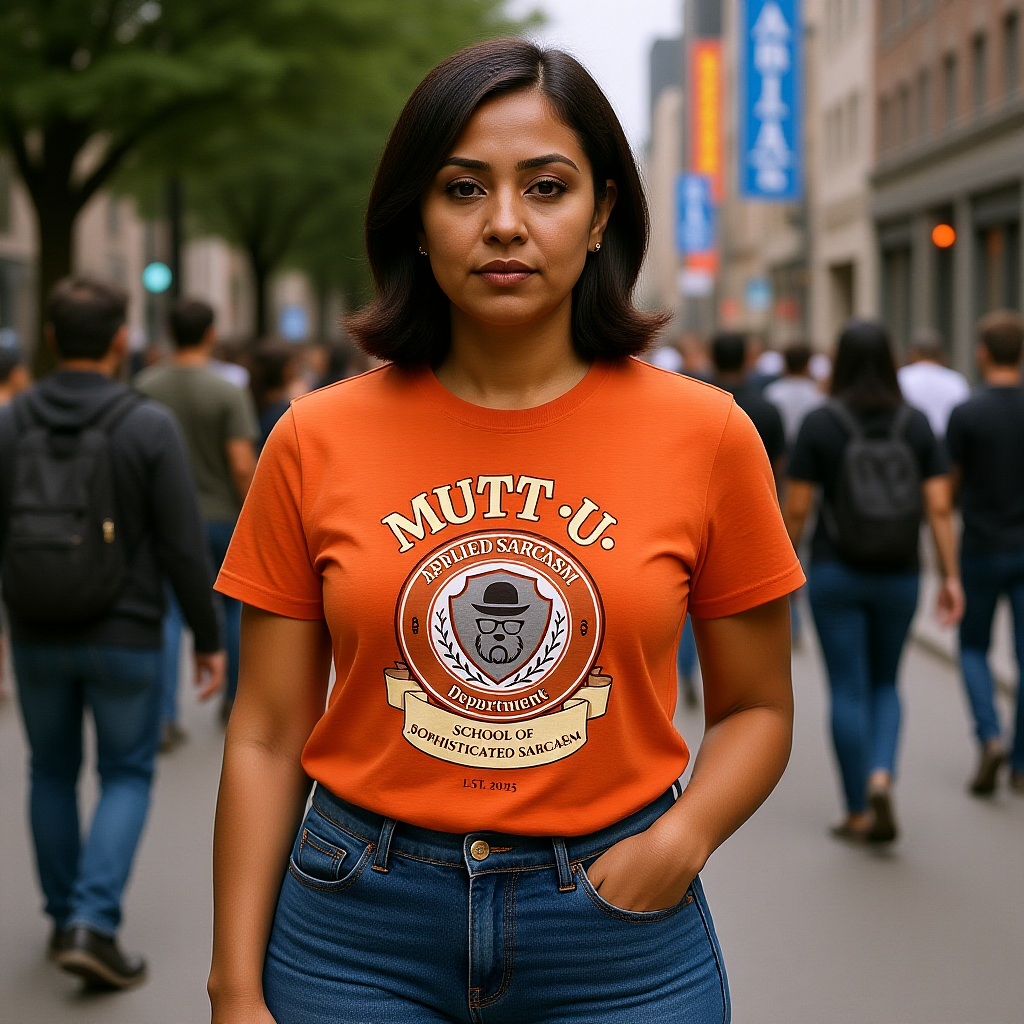 Mutt U Campus T-Shirt  —  School of Sophisticated Sarcasm Mutt Logo Graphic Tee