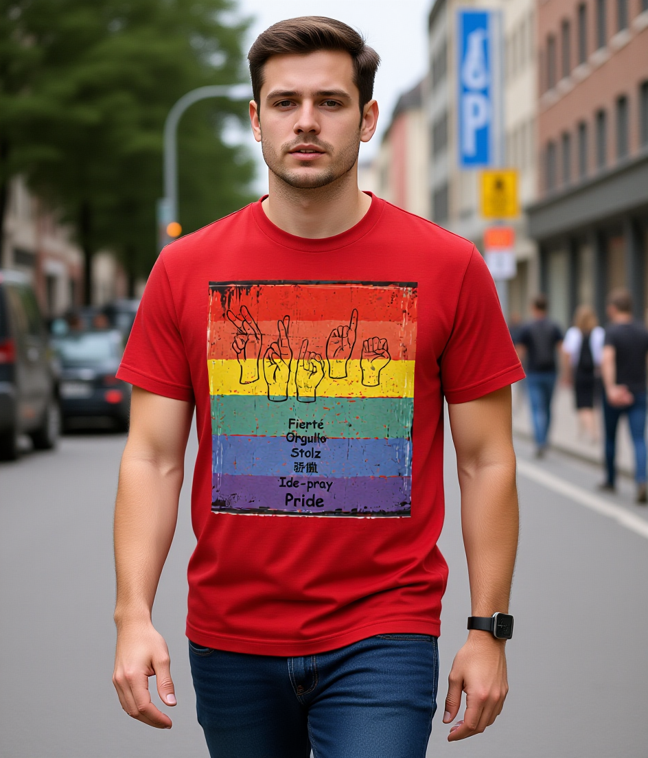 Pride Language - Rainbow Graphic Tee
