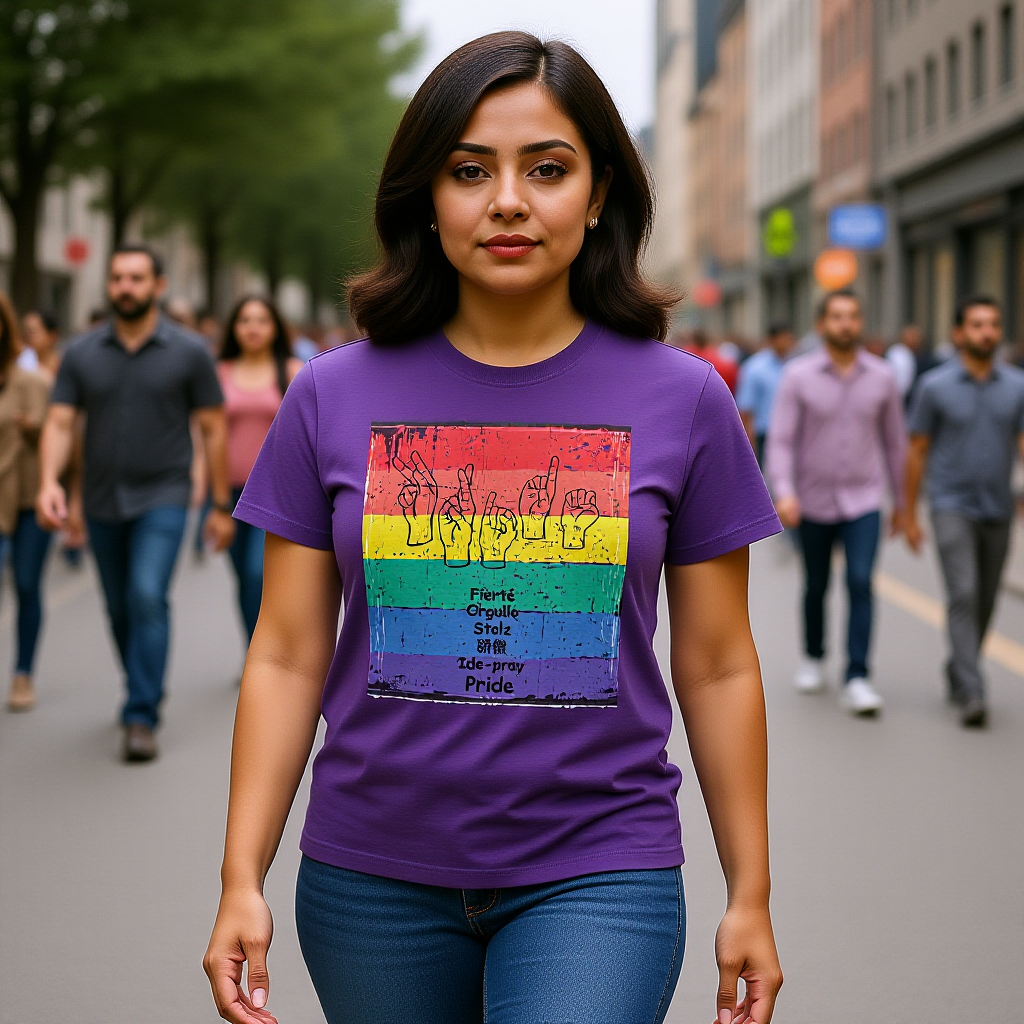 Pride Language - Rainbow Graphic Tee